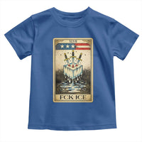 Fck Ice Toddler T Shirt Retro Tarot Card FDT Protest Satirical Graphic