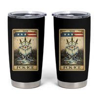 Fck Ice Tumbler Cup Retro Tarot Card FDT Protest Satirical Graphic