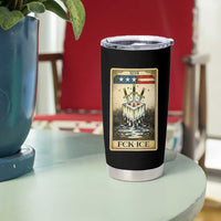 Fck Ice Tumbler Cup Retro Tarot Card FDT Protest Satirical Graphic