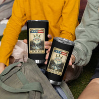 Fck Ice Tumbler Cup Retro Tarot Card FDT Protest Satirical Graphic