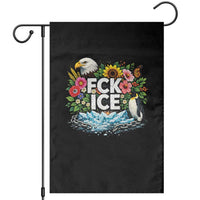 Fck Ice Garden Flag Retro Floral FDT Protest Satirical Graphic