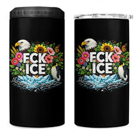 Fck Ice 4 in 1 Can Cooler Tumbler Retro Floral FDT Protest Satirical Graphic