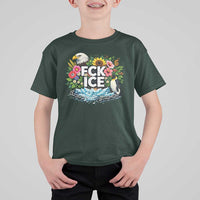 Fck Ice T Shirt For Kid Retro Floral FDT Protest Satirical Graphic