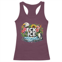 Fck Ice Racerback Tank Top Retro Floral FDT Protest Satirical Graphic