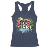 Fck Ice Racerback Tank Top Retro Floral FDT Protest Satirical Graphic