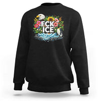 Fck Ice Sweatshirt Retro Floral FDT Protest Satirical Graphic