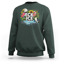 Fck Ice Sweatshirt Retro Floral FDT Protest Satirical Graphic