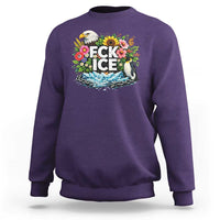 Fck Ice Sweatshirt Retro Floral FDT Protest Satirical Graphic