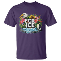 Fck Ice T Shirt Retro Floral FDT Protest Satirical Graphic