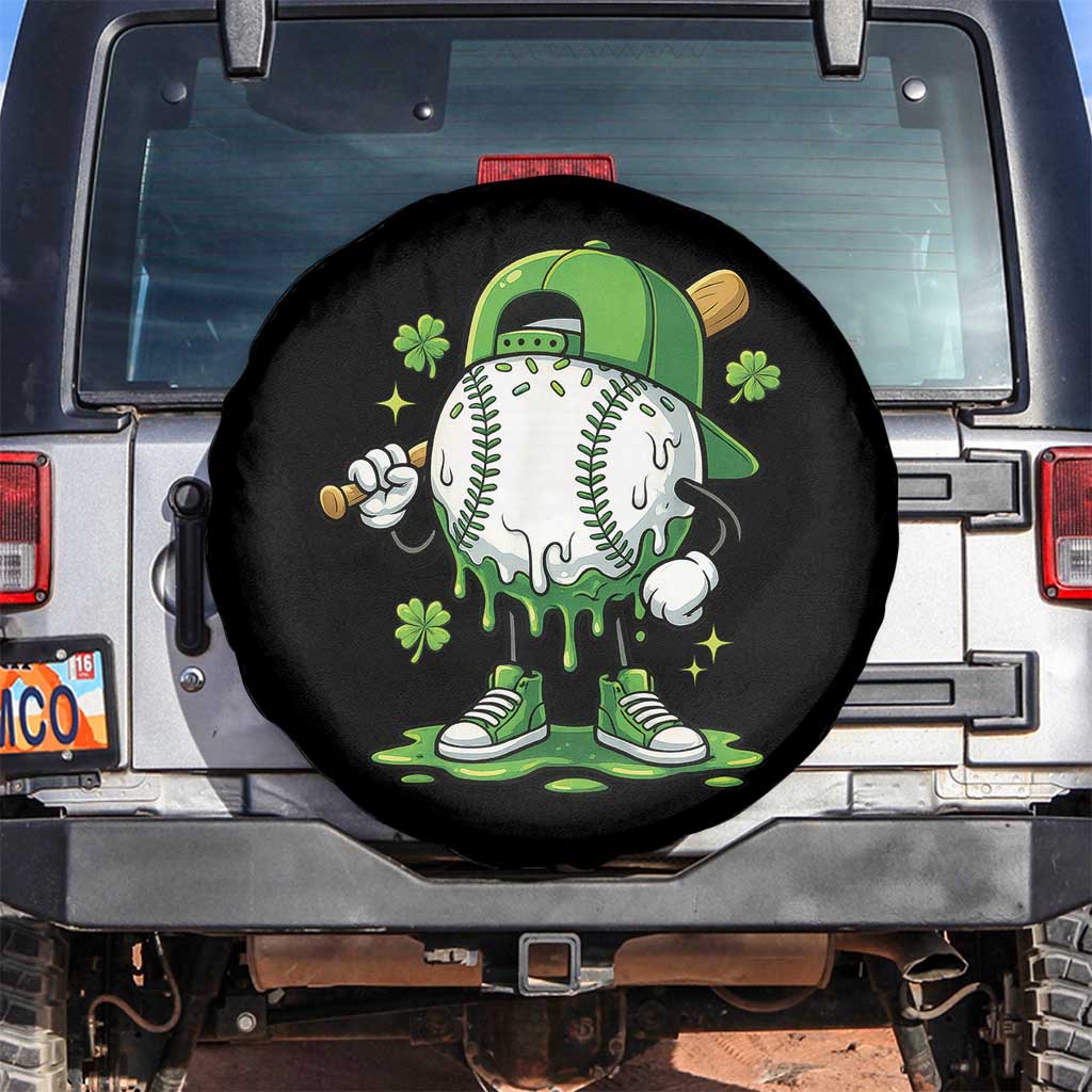 Baseball Drip Icecream Spare Tire Cover Youth Boy St Patricks Day Shamrock Green