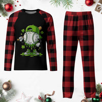 Baseball Drip Icecream Plaid Pajama Set Youth Boy St Patricks Day Shamrock Green