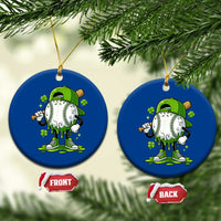 Baseball Drip Icecream Ceramic Ornament Youth Boy St Patricks Day Shamrock Green