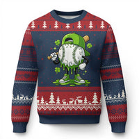 Baseball Drip Icecream Ugly Christmas Sweater Youth Boy St Patricks Day Shamrock Green