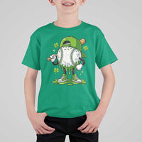 Baseball Drip Icecream T Shirt For Kid Youth Boy St Patricks Day Shamrock Green