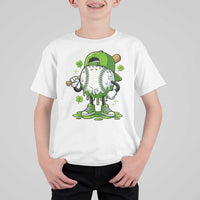 Baseball Drip Icecream T Shirt For Kid Youth Boy St Patricks Day Shamrock Green
