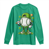 Baseball Drip Icecream Long Sleeve Shirt Youth Boy St Patricks Day Shamrock Green