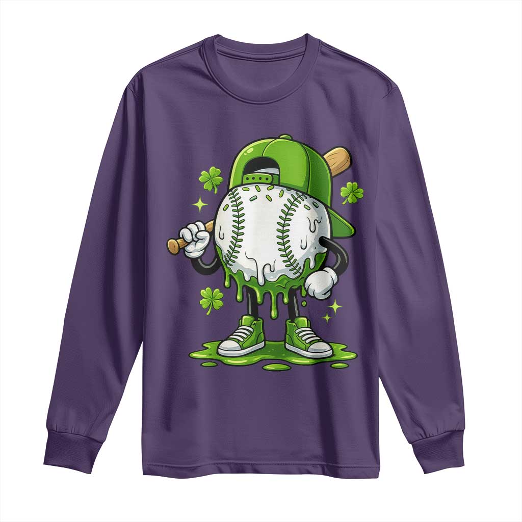 Baseball Drip Icecream Long Sleeve Shirt Youth Boy St Patricks Day Shamrock Green