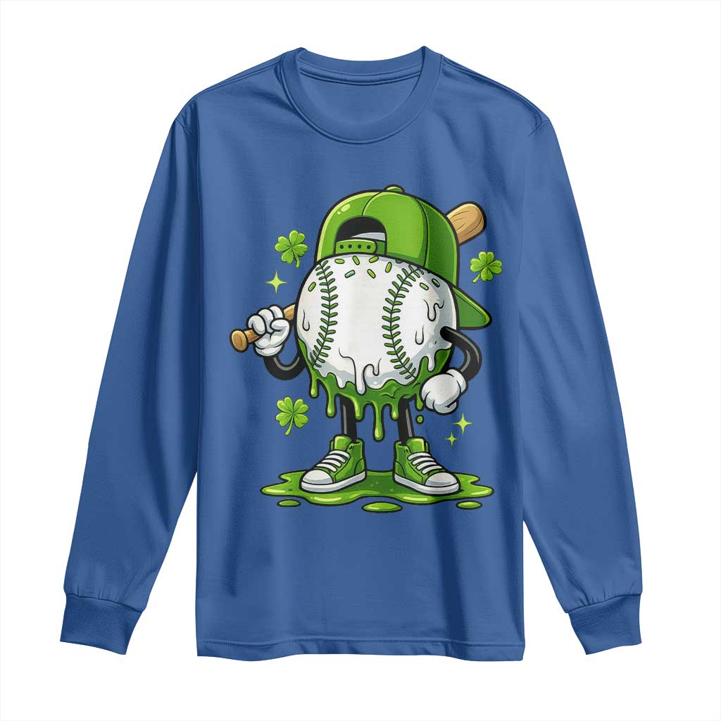 Baseball Drip Icecream Long Sleeve Shirt Youth Boy St Patricks Day Shamrock Green