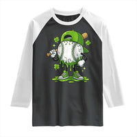 Baseball Drip Icecream Raglan Shirt Youth Boy St Patricks Day Shamrock Green