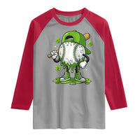 Baseball Drip Icecream Raglan Shirt Youth Boy St Patricks Day Shamrock Green