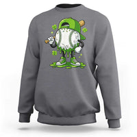 Baseball Drip Icecream Sweatshirt Youth Boy St Patricks Day Shamrock Green