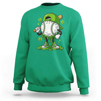 Baseball Drip Icecream Sweatshirt Youth Boy St Patricks Day Shamrock Green