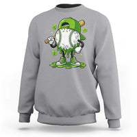 Baseball Drip Icecream Sweatshirt Youth Boy St Patricks Day Shamrock Green