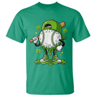 Baseball Drip Icecream T Shirt Youth Boy St Patricks Day Shamrock Green