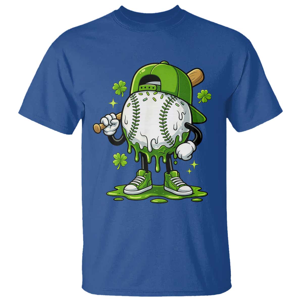 Baseball Drip Icecream T Shirt Youth Boy St Patricks Day Shamrock Green