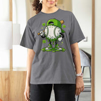 Baseball Drip Icecream T Shirt For Women Youth Boy St Patricks Day Shamrock Green
