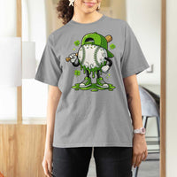 Baseball Drip Icecream T Shirt For Women Youth Boy St Patricks Day Shamrock Green