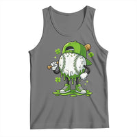 Baseball Drip Icecream Tank Top Youth Boy St Patricks Day Shamrock Green