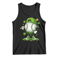 Baseball Drip Icecream Tank Top Youth Boy St Patricks Day Shamrock Green