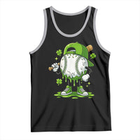 Baseball Drip Icecream Tank Top Youth Boy St Patricks Day Shamrock Green