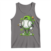 Baseball Drip Icecream Tank Top Youth Boy St Patricks Day Shamrock Green