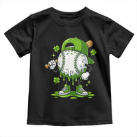 Baseball Drip Icecream Toddler T Shirt Youth Boy St Patricks Day Shamrock Green