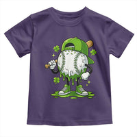 Baseball Drip Icecream Toddler T Shirt Youth Boy St Patricks Day Shamrock Green