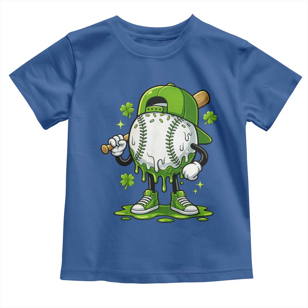 Baseball Drip Icecream Toddler T Shirt Youth Boy St Patricks Day Shamrock Green