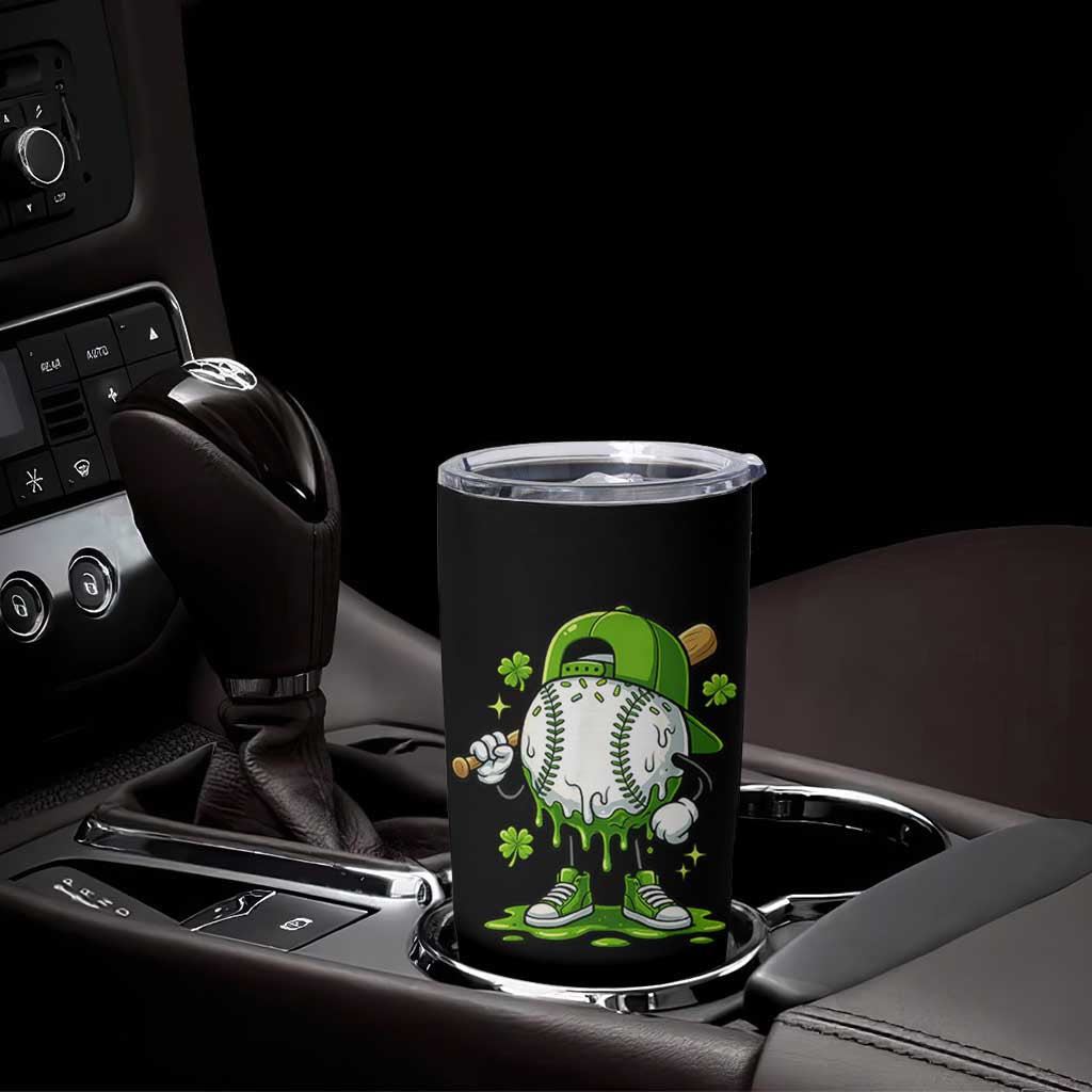 Baseball Drip Icecream Tumbler Cup Youth Boy St Patricks Day Shamrock Green