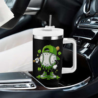 Baseball Drip Icecream Tumbler With Handle Youth Boy St Patricks Day Shamrock Green