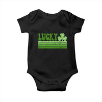 Retro Lucky Baby Onesie St Patricks Day Irish Shamrock