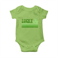 Retro Lucky Baby Onesie St Patricks Day Irish Shamrock