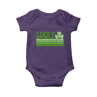Retro Lucky Baby Onesie St Patricks Day Irish Shamrock