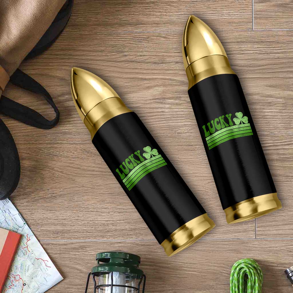 Retro Lucky Bullet Tumbler St Patricks Day Irish Shamrock