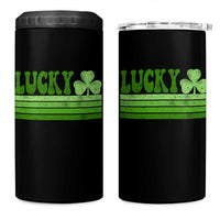 Retro Lucky 4 in 1 Can Cooler Tumbler St Patricks Day Irish Shamrock