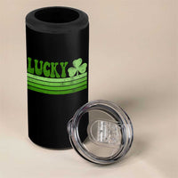 Retro Lucky 4 in 1 Can Cooler Tumbler St Patricks Day Irish Shamrock