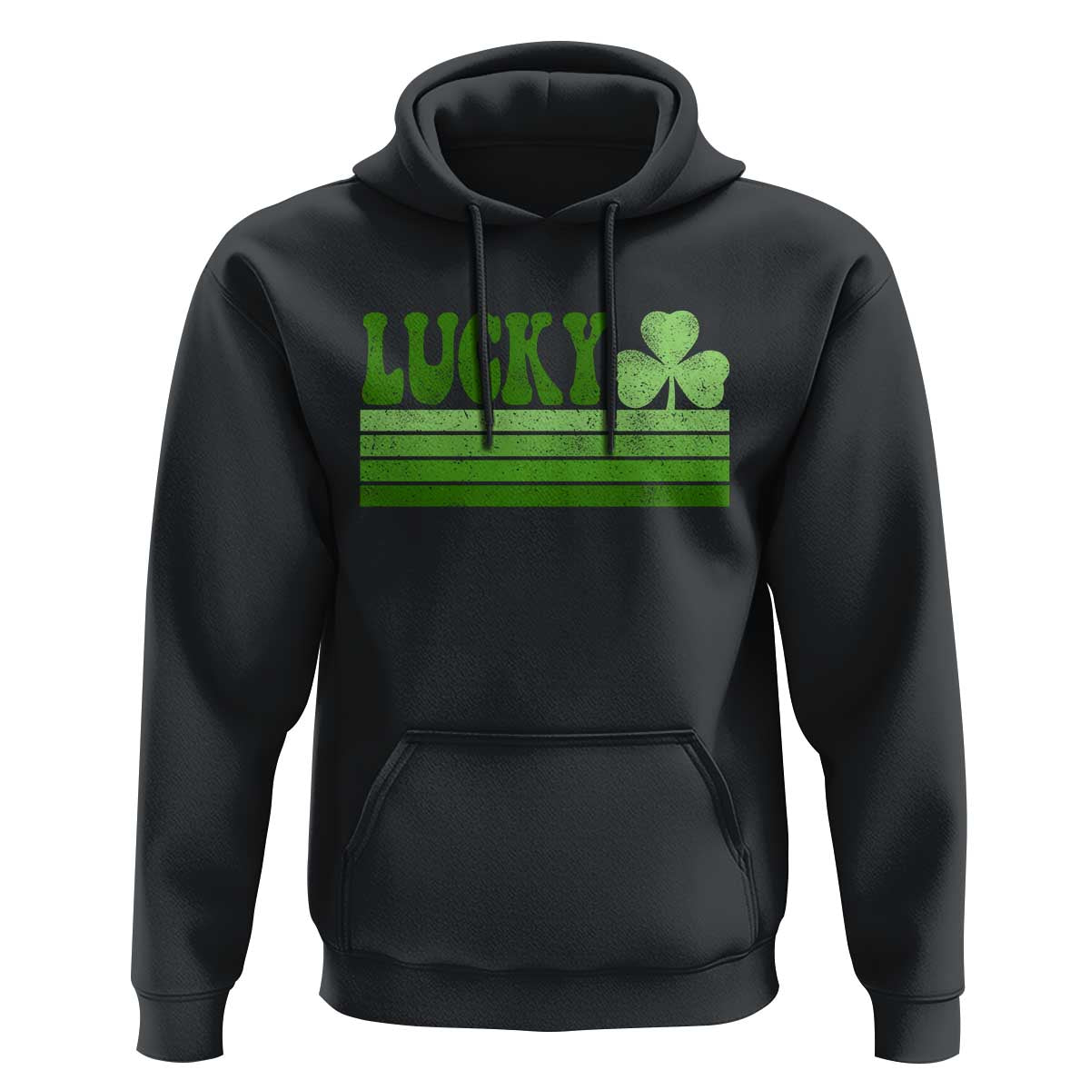Retro Lucky Hoodie St Patricks Day Irish Shamrock