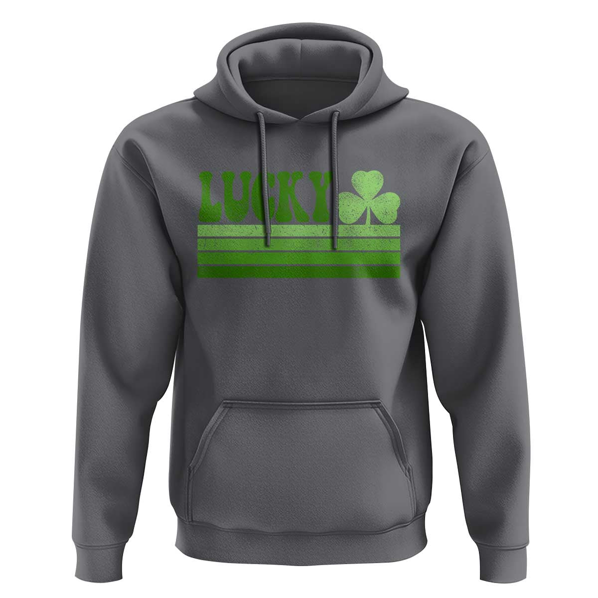 Retro Lucky Hoodie St Patricks Day Irish Shamrock
