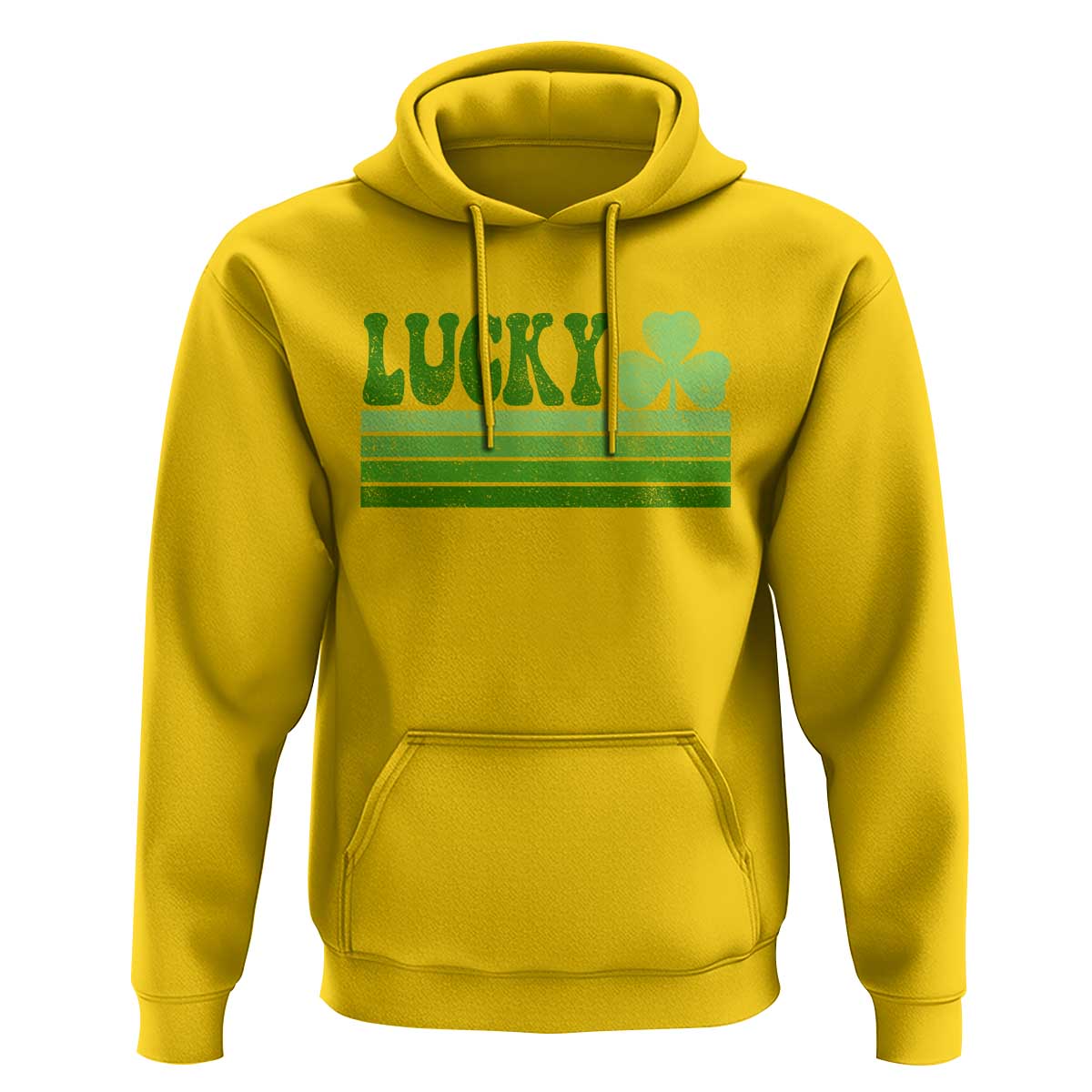 Retro Lucky Hoodie St Patricks Day Irish Shamrock