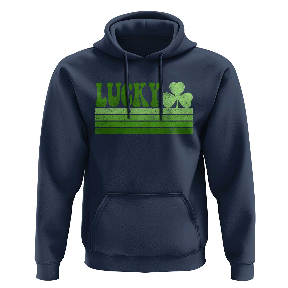 Retro Lucky Hoodie St Patricks Day Irish Shamrock